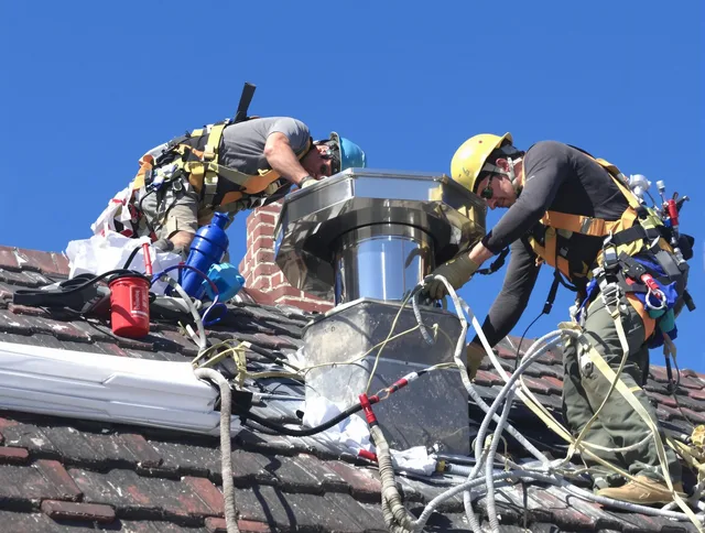 Protective chimney cap installed by Mint Hill Chimney Sweep in Mint Hill, NC