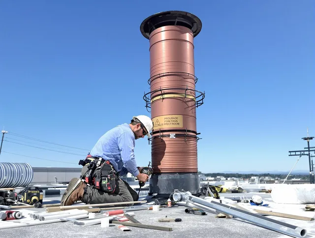 Installed chimney liner by Mint Hill Chimney Sweep in Mint Hill, NC