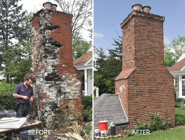 Mint Hill Chimney Sweep performing a full chimney restoration in Mint Hill, NC