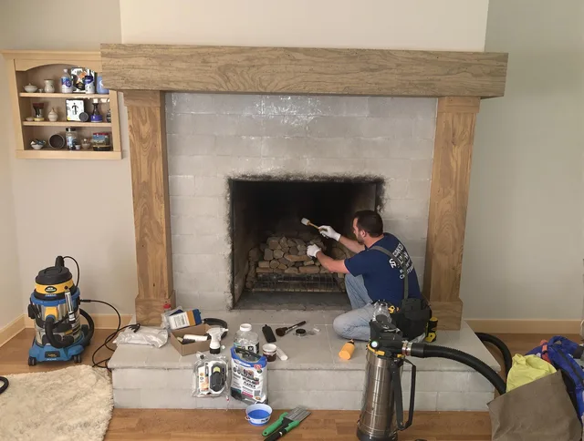 Detailed creosote removal process by Mint Hill Chimney Sweep in Mint Hill, NC
