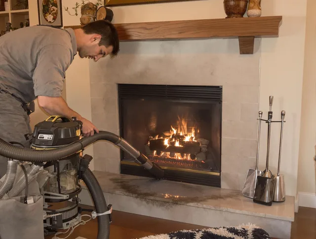 Routine fireplace upkeep by Mint Hill Chimney Sweep in Mint Hill, NC