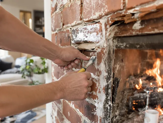 Routine fireplace repair by Mint Hill Chimney Sweep in Mint Hill, NC