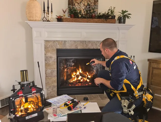 Safety-focused fireplace inspection by Mint Hill Chimney Sweep in Mint Hill, NC