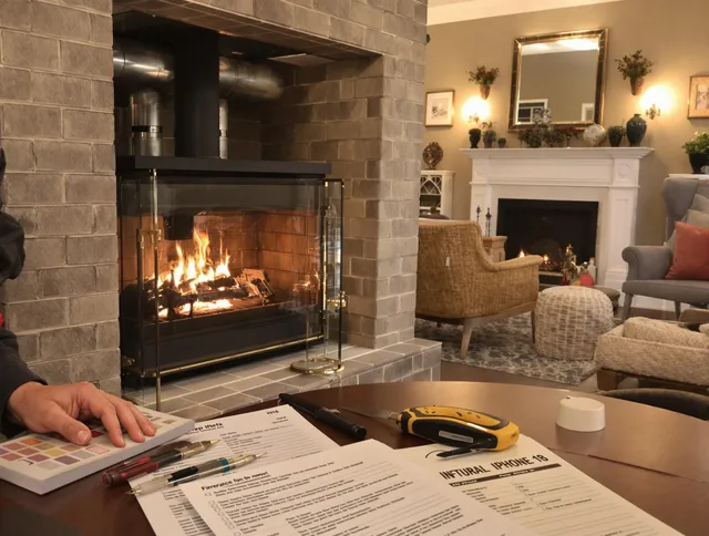 Mint Hill Chimney Sweep verifying fireplace safety measures in Mint Hill, NC