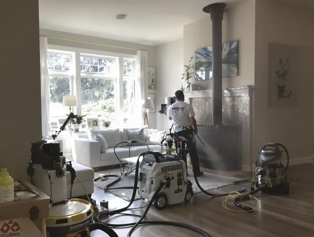Soot removal service by Mint Hill Chimney Sweep for a fireplace in Mint Hill, NC